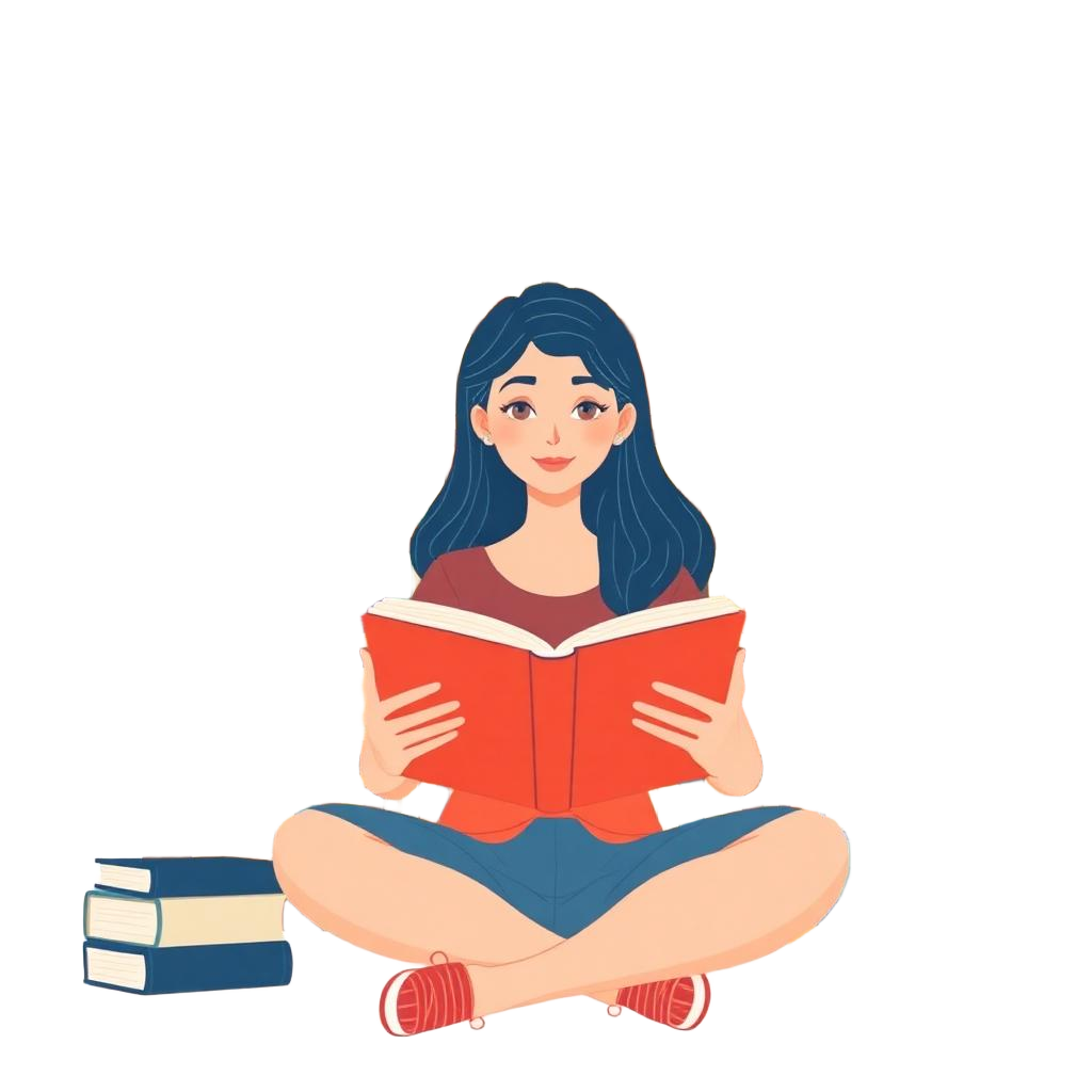 Estudante a ler um livro de filosofia